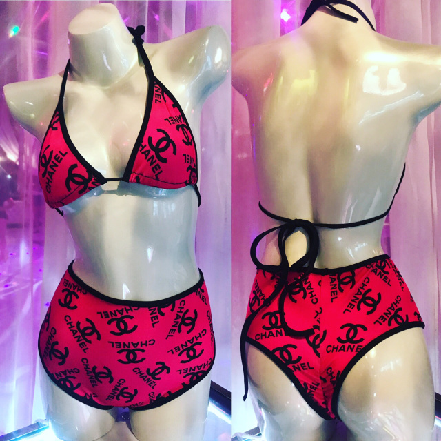 Chanel Inspired 2 pc High Waisted Set - Exotic Dance Wear